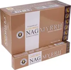 Incenso Vijayshree Golden Nag Mirra -- 1 confezione da 15 g