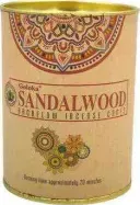 Coni Di Incenso indiano Goloka a flusso inverso backflow -- Sandalwood -- Confezione 18 coni