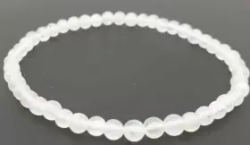 Bracciale Pietra di luna bianca Perle 4mm