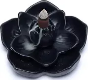 Incensiera in ceramica con riflusso backflow -- Fior di loto-- 12,5x6cm
