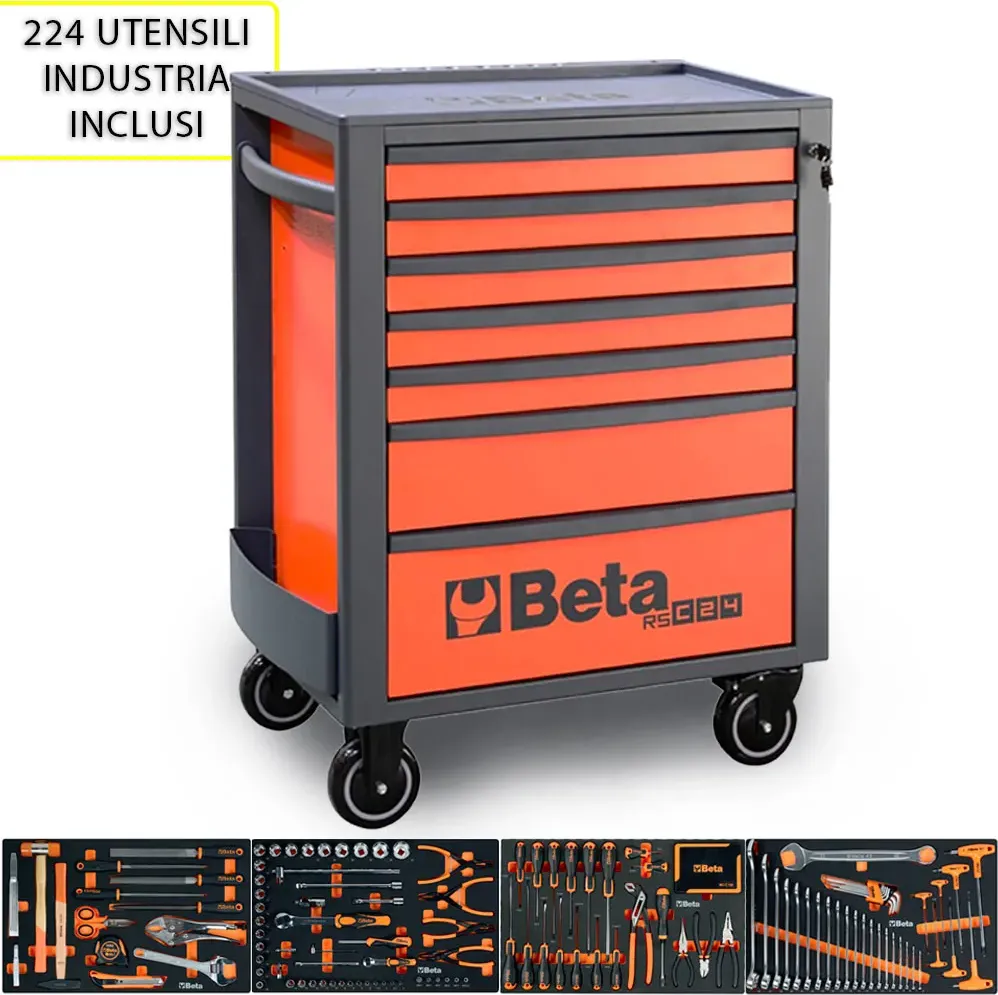 Carrello 7 cassetti + 224 utensili INDUSTRIA 2400 RSC24/7-VIS Beta