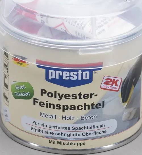 Stucco bicomponente in poliestere Microfine 250g Presto Flex