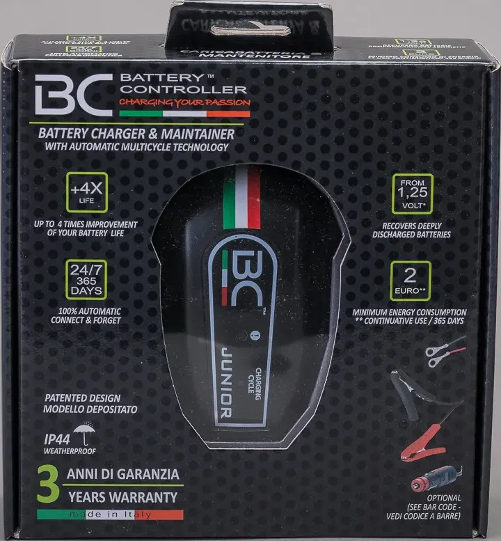 Caricabatteria e Mantenitore auto e moto Piombo-Acido 12V-1A BC Junior 900