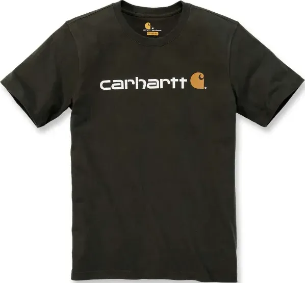 Carhartt EMEA Core Logo Workwear Short Sleeve Maglietta, verde, dimensione XS