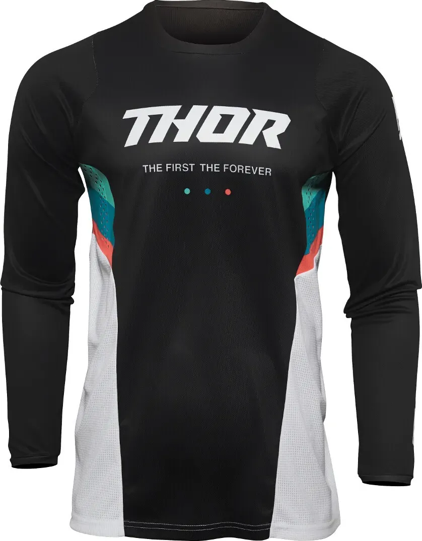 Thor Pulse React Maglia motocross, nero-bianco, dimensione XL