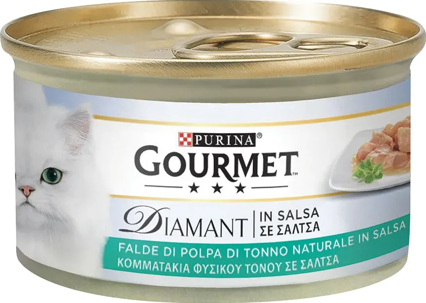 Gourmet Diamant Cat Adult Falde di Polpa di Tonno Naturale in Salsa 85 gr