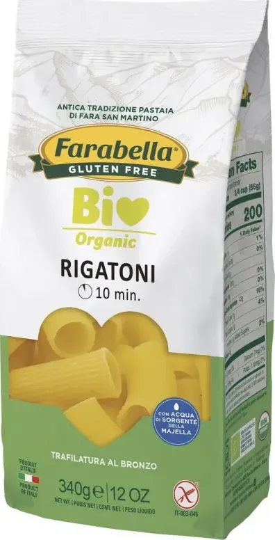 Rigatoni di mais e riso senza glutine bio 340g