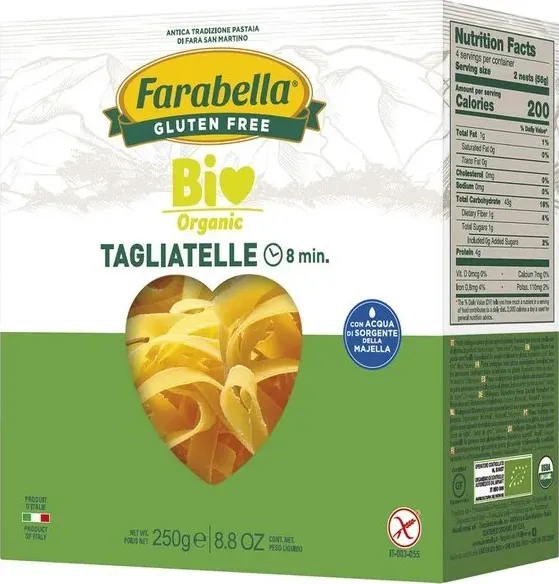 Taglietelle di mais e riso senza glutine bio 250g