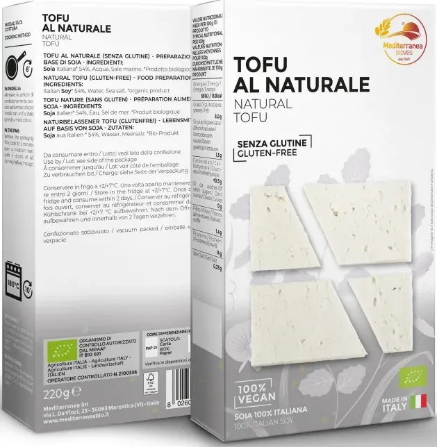 Tofu naturale senza glutine bio - 220g