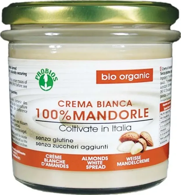 Crema bianca 100% mandorle bio senza glutine - 200g