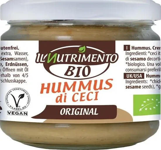 Hummus classico in vetro senza glutine bio