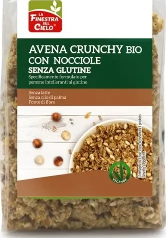 Cereali crunchy con avena e nocciole senza glutine