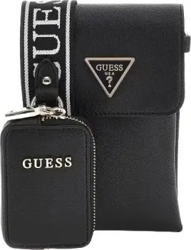 Borsa a Tracolla Guess Latona Mini porta cellulare con logo frontale