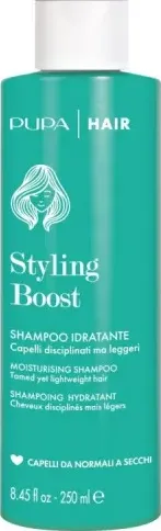 Shampoo Pupa hair idratante styling boost capelli leggeri 250ml