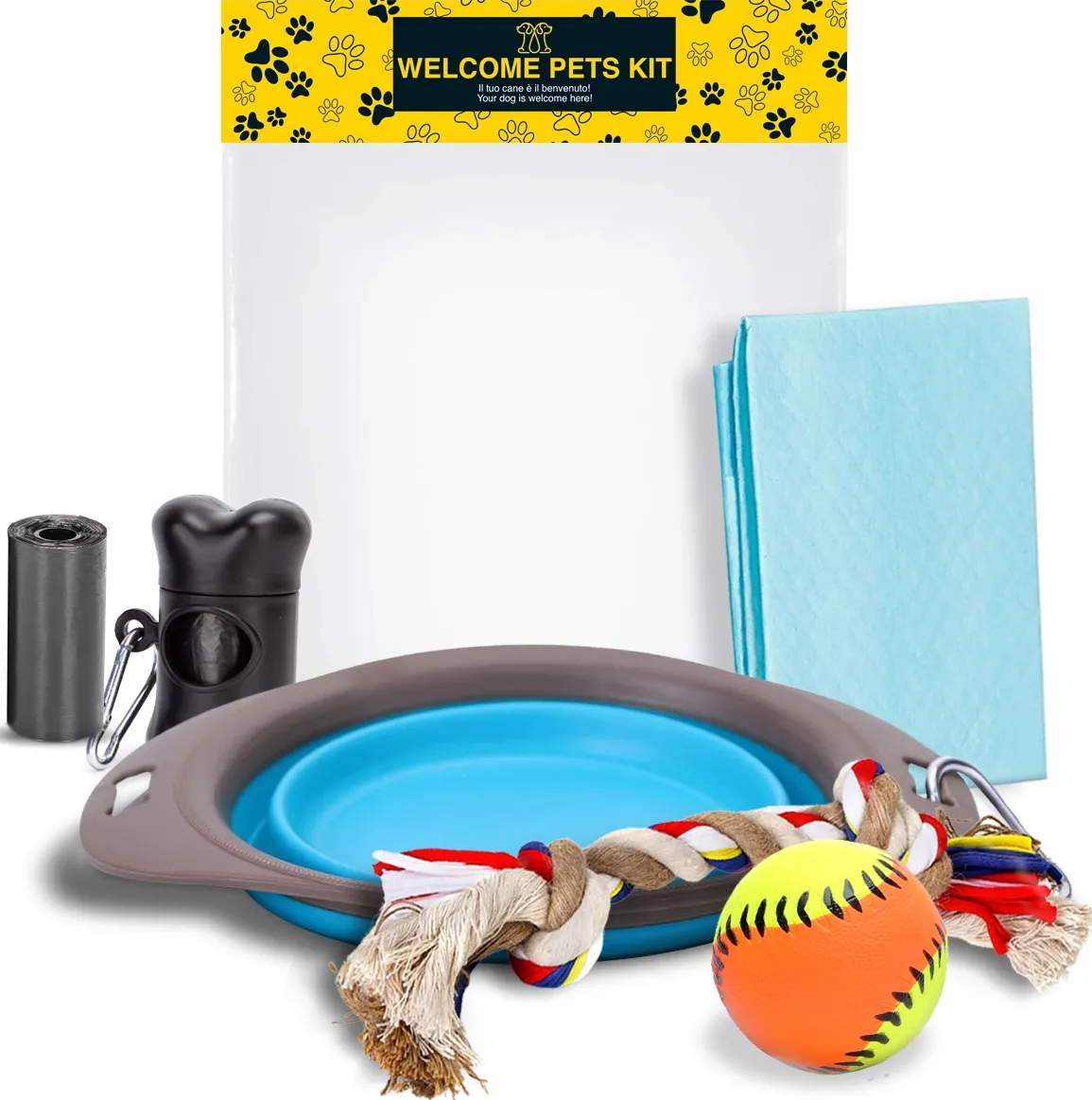 Kit di benvenuto per cani PETS 008P per hotel, villaggi e residence (1 kit)