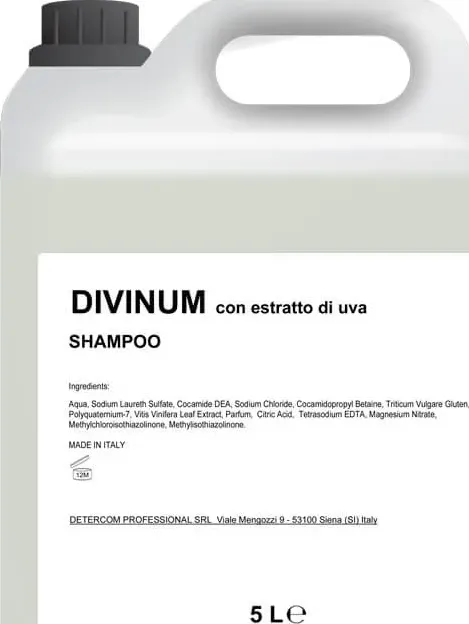 Tanica 5L Shampoo Balsamo DiVinum per hotel e b&B (1 tanica)