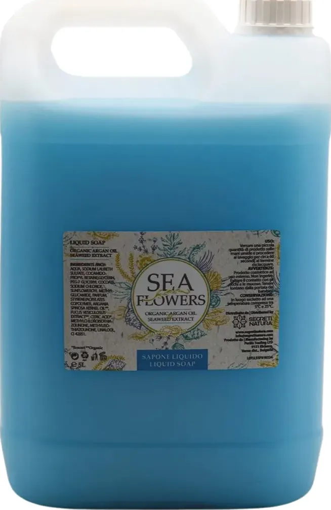 Sapone liquido 5l Sea Flowers all'olio di Argan e alghe marine (Tanica 5L)