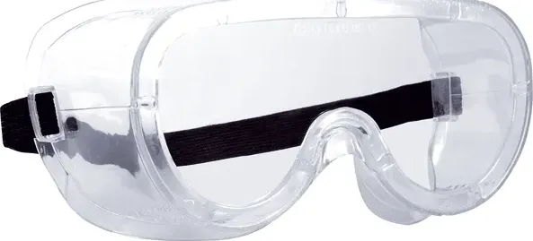 Occhiali protettivi trasparenti a mascherina con elastico regolabile