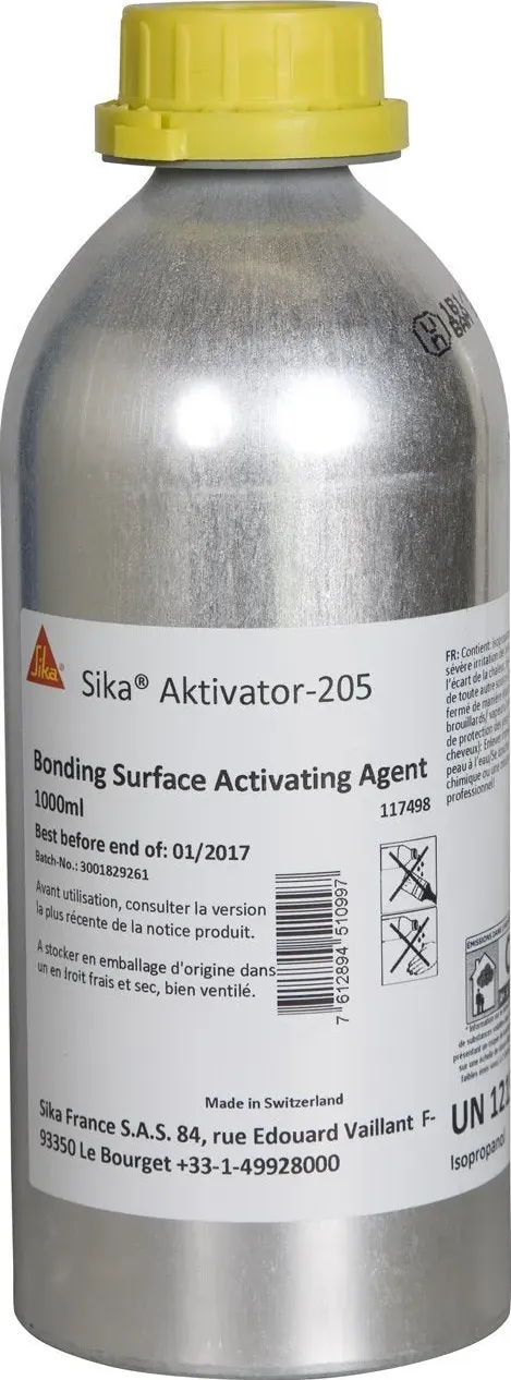 Sika aktivator 205 pretrattamento per superfici non porose pulitore 1lt