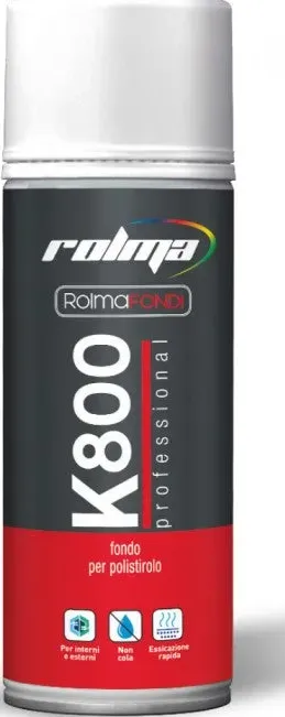 Rolma fondo per polistirolo aggrappante primer spray bomboletta 400ml k800