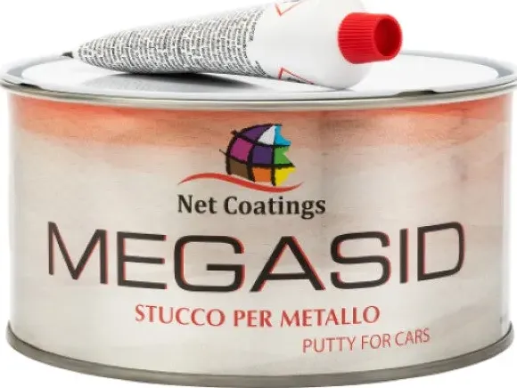 stucco metallico in padella bicomponente per metalli carrozzeria 1,5 kg + catalizzatore di netcoatings.shop