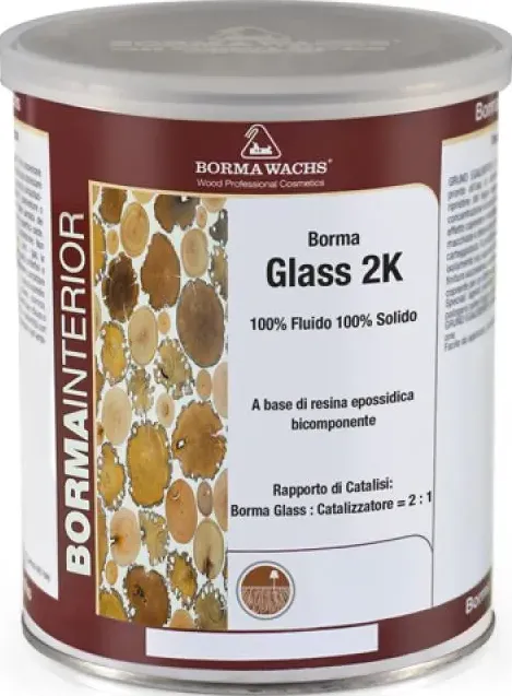 1 kg resina epossidica effetto vetro borma glass 2k bicomponente