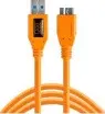 Tether Tools CU5454 CAVO, USB3 (USB A/M-MICRO B5) 4,5M. ARANCIO