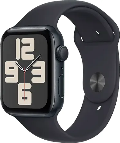 Apple Watch SE (2023) GPS 44mm Midnight Aluminium Case with Sport Band S/M Midnight