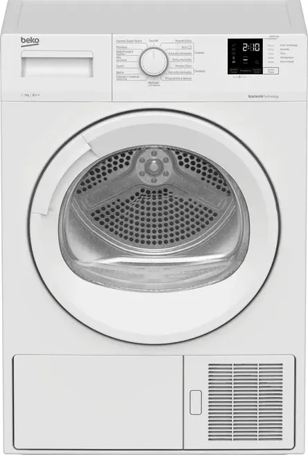 Beko DRXS722W Asciugatrice Slim a Pompa di Calore, 7 kg