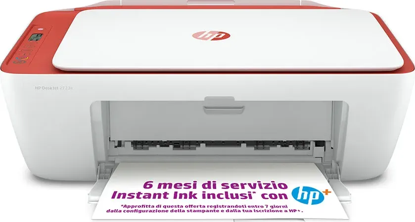 Hp Multifunzione Deskjet 2723e Inkjet Wifi Bianco/rosso