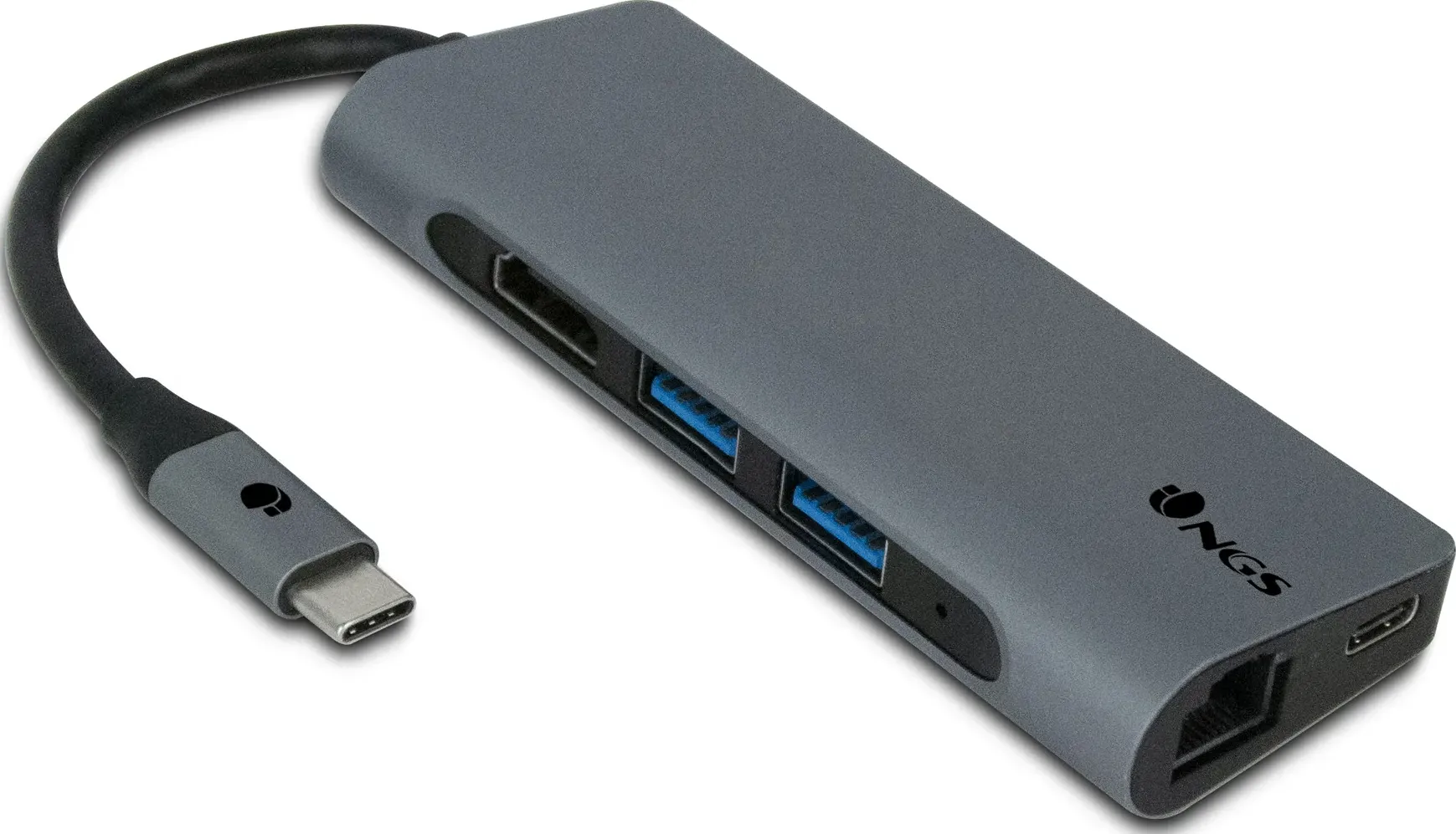 Ngs Usb 3.0 Type-c Wonderdock 7, 2 Usb Ports, 1 Usb Type-c, 1hdmi, 1rj45, 1 S Card Reader