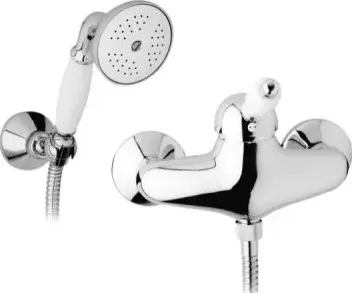 Mitepek - miscelatore monocomando esterno doccia con flessibile, supporto e doccia elite