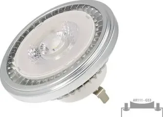 Mitepek - lampada faretto led ar111 15w ac 220v bianco neutro spot angolo 35 gradi
