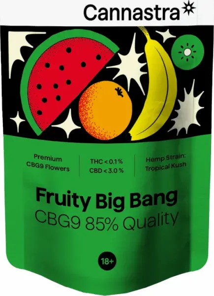 CBG9 Flower Fruity Big Bang, CBG9 85% quality, 1g