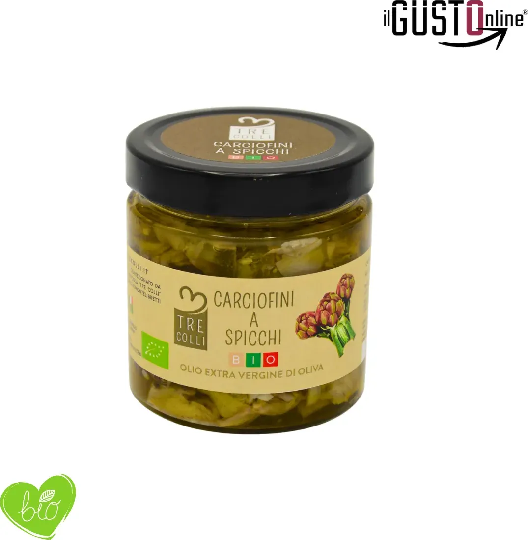 Carciofini biologici a spicchi in olio evo