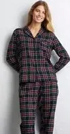 "Pigiama aperto lungo in cotone Tartan Family / STAMPATO / L/XL"