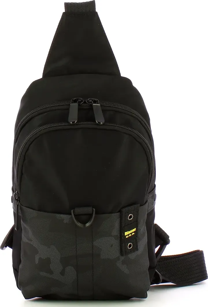 Blauer Coated Cordura/Nylon Sling Bag Blk Nero