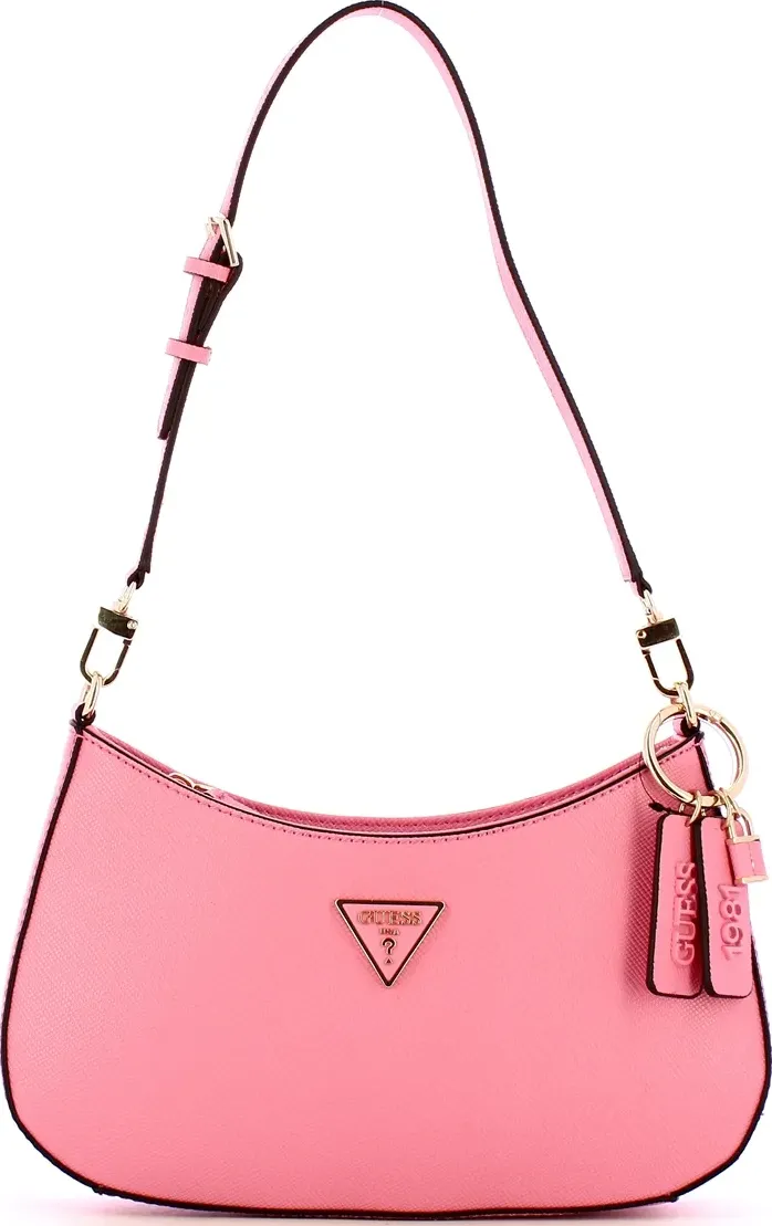 Guess Noelle Top Zip Shoulder Bag Pin Rosa