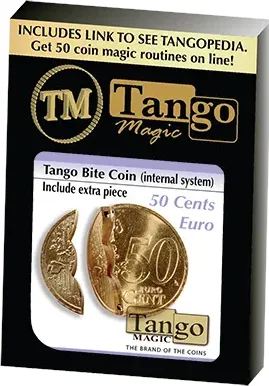 Bite coin - (euro 50 cent - internal with extra piece) by tango - moneta morsicata