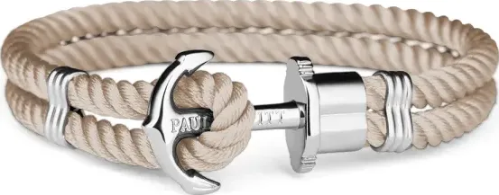 Ph-ph-n-s-h-l anchor bracelet phrep steel hazelnut
