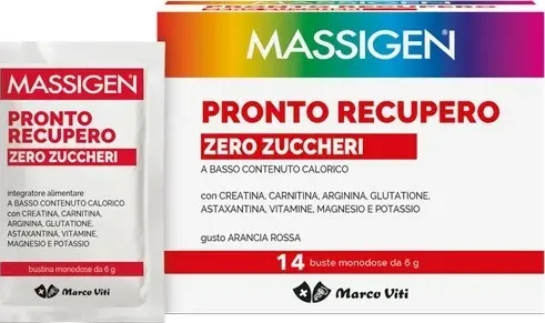 Marco Viti Massigen PRONTO RECUPERO ZERO ZUCCHERI 14+4 bustine Arancia Rossa di zonawellness.it
