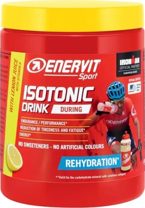 Enervit Sport ISOTONIC DRINK Barattolo da 420 g Limone Drink a base di carboidrati e sali minerali di zonawellness.it