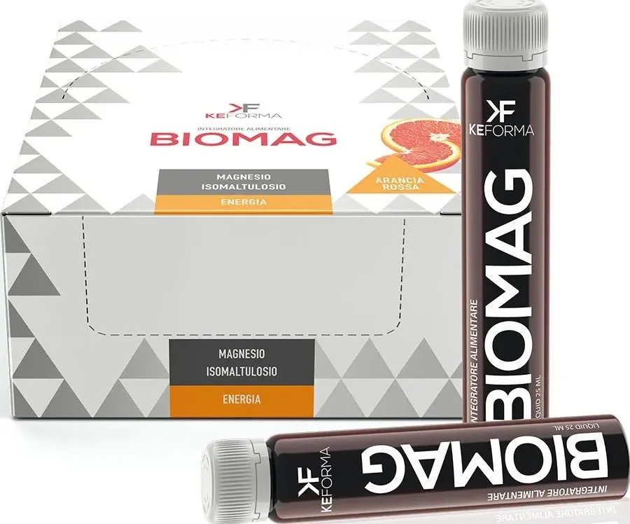 KeForma BIOMAG fiala da 25 ml Arancia Rossa Magnesio Liquido venduto da zonawellness.it