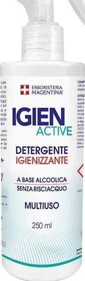 Erboristeria Magentina IGIEN ACTIVE Detergente Igienizzante Spray a base Alcoolica 250ml venduto da zonawellness.it