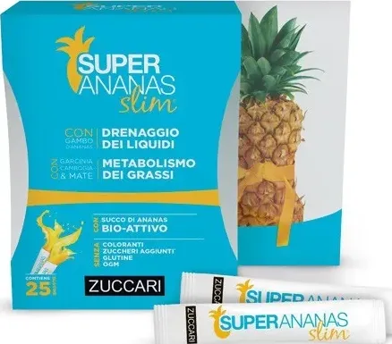 Zuccari SUPER ANANAS SLIM 25 Stick Pack venduto da zonawellness.it