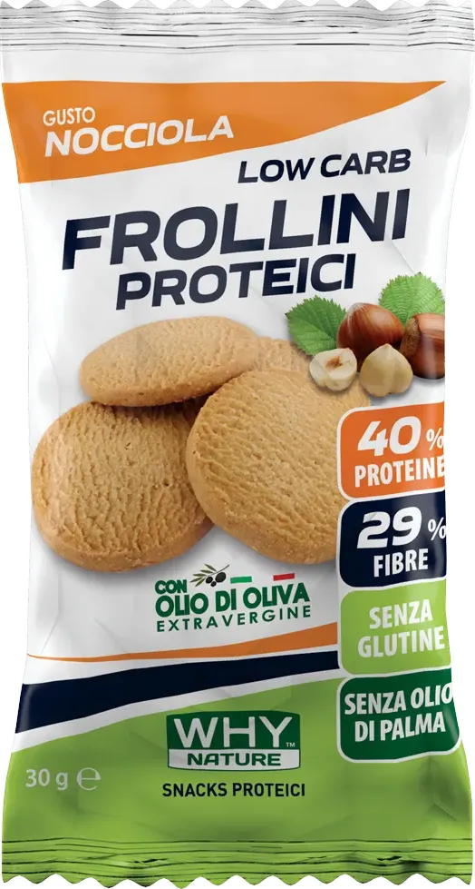 Why Nature FROLLINI PROTEICI Low Carb 30g gusto Nocciola