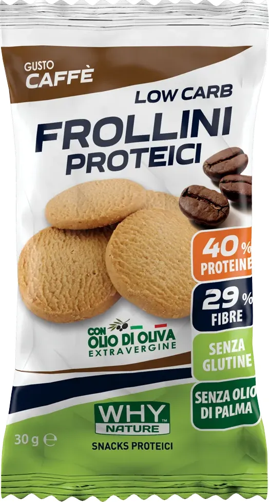 Why Nature FROLLINI PROTEICI Low Carb 30g gusto Caffè venduto da zonawellness.it