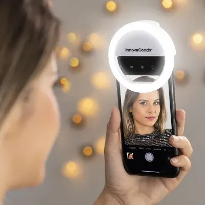 Ring light ricaricabile per selfie instahoop innovagoods