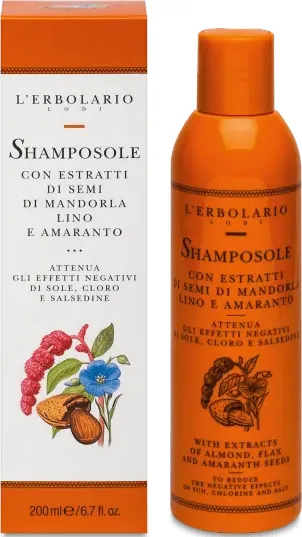 Shamposole con estratto di semi di mandorla, lino - erboristeria binasco