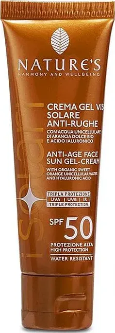 Crema gel viso antirughe 50 ml spf 50 - erboristeria binasco